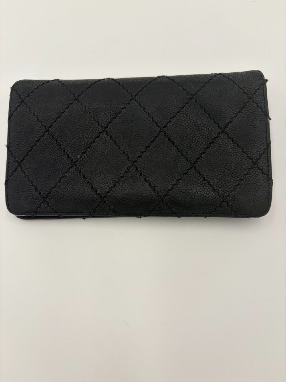 Authentic Chanel Leather Caviar Vintage Wallet Silver Hardware CC Preowned - Picture 7 of 11